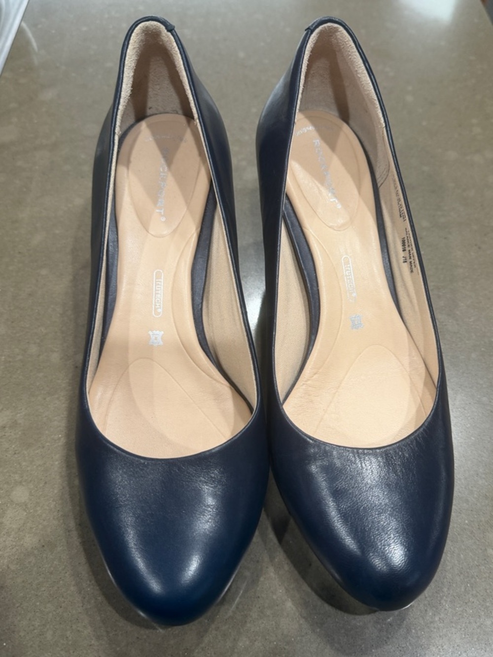 Rockport Navy Leather Women's Heels